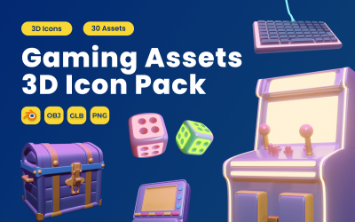 Gaming Asset 3D Icon Pack 1. köt