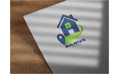 Lakás- és ingatlanügynökség logó tervezősablonja