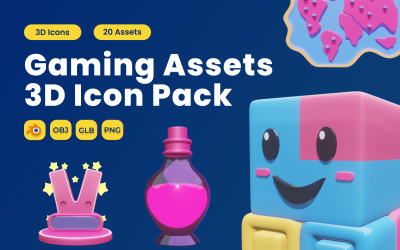 Pacote de ícones 3D de ativos de jogos Vol 2