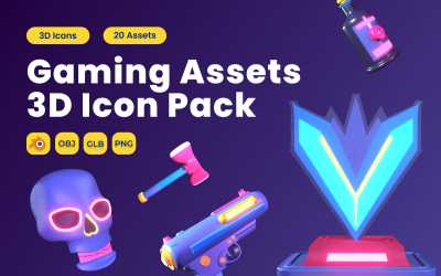 Pacote de ícones 3D de ativos de jogos Vol 4
