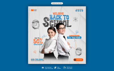 Ritorno a scuola Social Media Post PSD