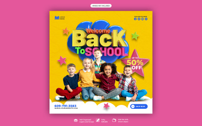 Tillbaka till skolan inlägg på sociala medier