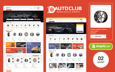 AutoClub - Thème polyvalent Shopify pour les pièces de rechange et les magasins d&amp;#39;équipement de garage
