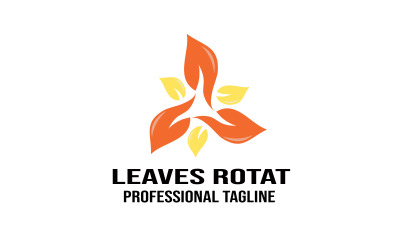 Bladeren rotatie Logo sjabloon logo