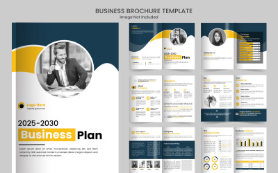 Business plan minimalist brochure template minimalist layout use for business profile
