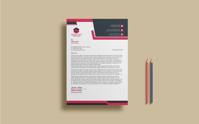 Corporate &amp;amp; Minimal Business Letterhead Design