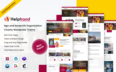Helphand – charitativní téma WordPress pro nevládní organizace a neziskové organizace