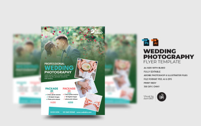 Hochzeitsfotografie-Flyer-Vorlage