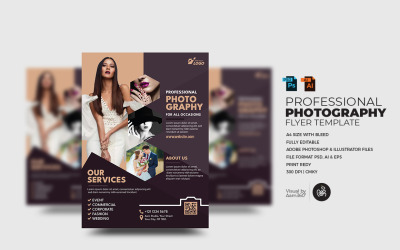 Шаблон флаера для профессиональной фотографии,