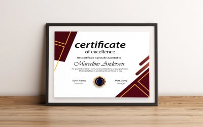 A modern and original certificate of appreciation