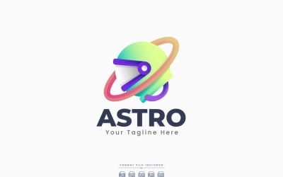 Astronaut Logo Template Design