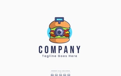 Burger Gıda Logo Şablon Tasarımı