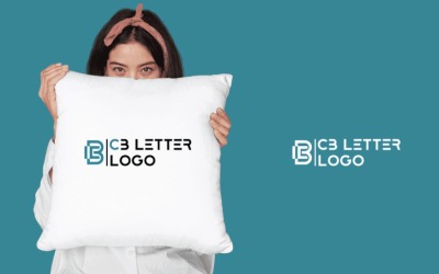 Creative CB eller BE bokstavslogotypmall