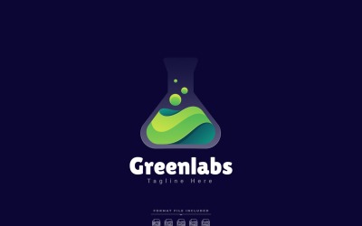 Greenlabs-logo sjabloonontwerp