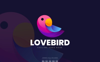 Lovebird logó sablon design