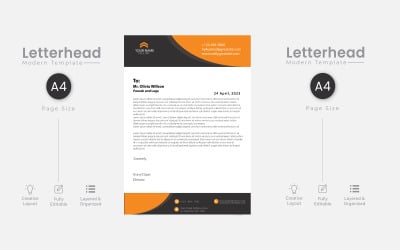 Membrete comercial minimalista - Plantilla de identidad corporativa
