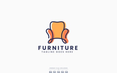 Möbler logotyp malldesign