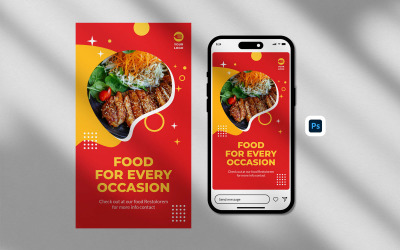 Modèle d'histoire Instagram - Modèle de bannière sociale pour l'histoire Instagram d'aliments spéciaux