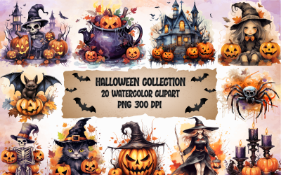 Pacchetto clipart di sublimazione di Halloween