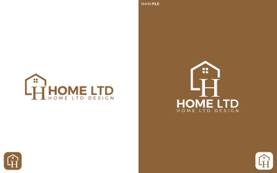 Modelos de logotipo de branding house, design de logotipo