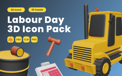 День праці 3D Icon Pack Том 1