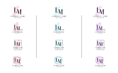 Modelli di logo LM di branding