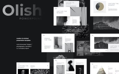 OLISH — элегантный и минималистичный шаблон Powerpoint