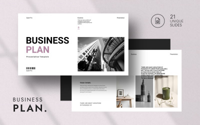 Präsentationslayout für den Unternehmens-Businessplan