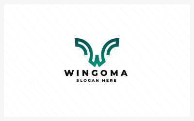 Шаблони логотипів Wingoma Letter W Pro