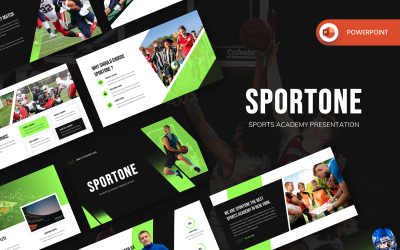 Sportone - Spor Akademisi PowerPoint sunum şablonları