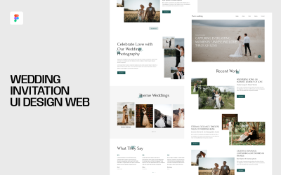 Web de conception d&amp;#39;interface utilisateur d&amp;#39;invitation de mariage