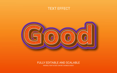 Bom modelo de efeito de texto EPS de vetor editável em 3D