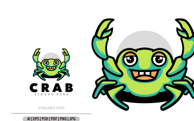 Crab funny nature mascot logo