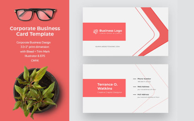 Creative Print Business card vector background Name card template For Corporate Company