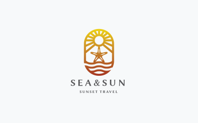 Deniz ve Güneş v.2 Pro Logo Şablonu