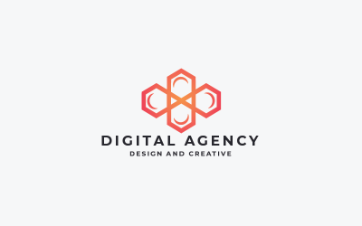 Digital Agency Pro Logo Vector Template