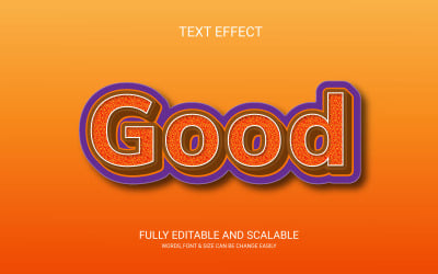 Хороший 3D редактируемый векторный шаблон Eps с текстовым эффектом