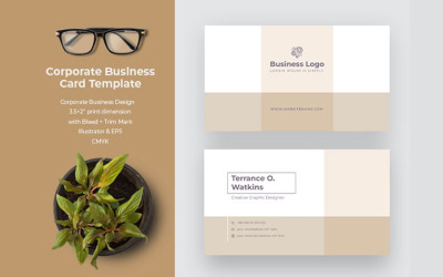 Kartvizit vektör arka plan Kurumsal şirket için isim kartı şablonu