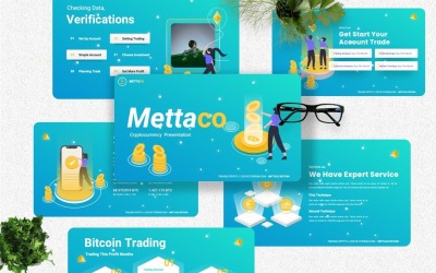 Mettaco - Keynote-mallar för kryptovaluta