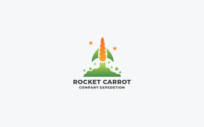 Modèle de logo Rocket Carotte Pro