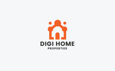 Plantilla de logotipo Digi Home Pro