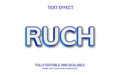 Rush 3D-redigerbar vektor Eps-texteffektmall