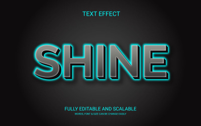 Shine 3D Editable Vector Eps Text Effect Template