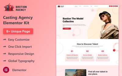 Bastion - Casting Agency Elementor Kit
