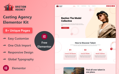 Bástya - Casting Agency Elementor Kit