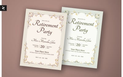 Classic Floral Retirement Party Invitation