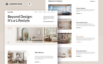 LuxVibe - Landing Page de design de interiores