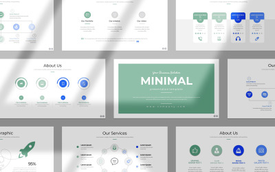 Minimalny element prezentacji PowerPoint w kolorze