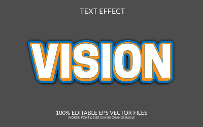 Vision 3D редагований вектор EPS текстовий ефект шаблон