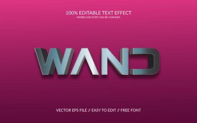Wand 3D redigerbar vektor Eps texteffektmall